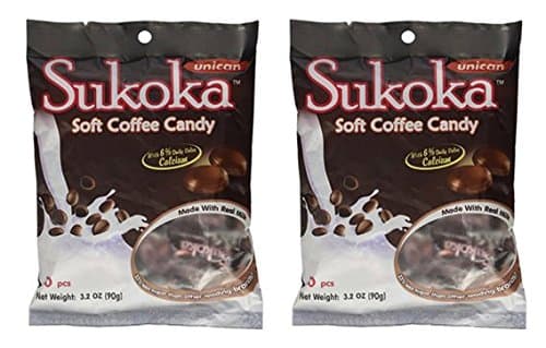 Unican Sukoka Soft Coffee Candy 3.20 oz (Pack of 2)