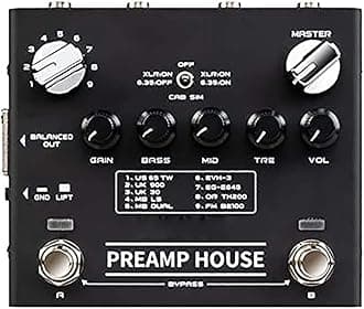 Preamp House Multi Effect Pedal 18 Tones 9 AMPs Preamp Simulator with Distortion & Clean Dual Channel Guitar Multi Effect
