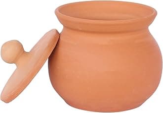 Terracotta Earthenware Curd Handi Natural Earthen Clay Cold Curd Pot 500 ML for Kitchenware Non Toxic Clay Curd Pot Handi