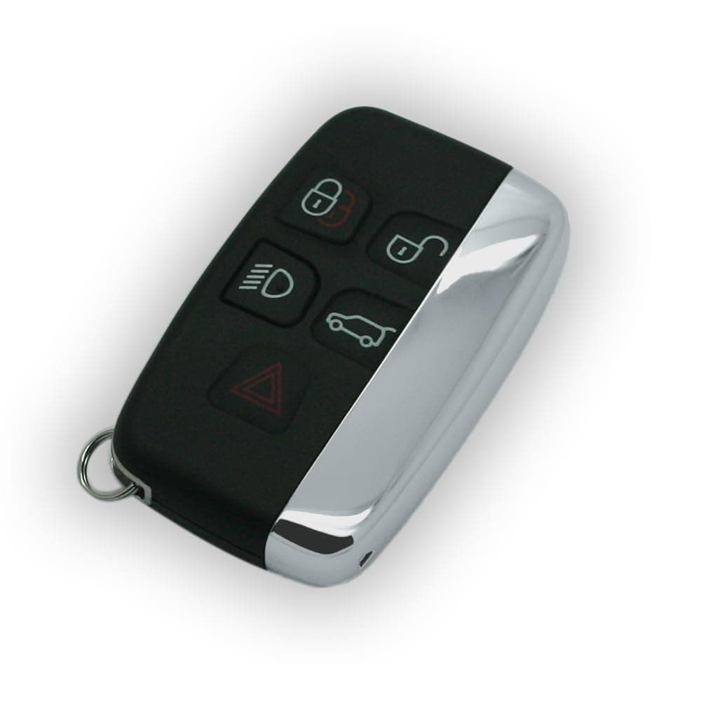 SEGADEN Replacement Key Shell + Uncut Blank Emergency Insert Key Compatible with Land Rover Range Rover 5 Button Smart Keyless Entry Remote Key Case Fob PG705N