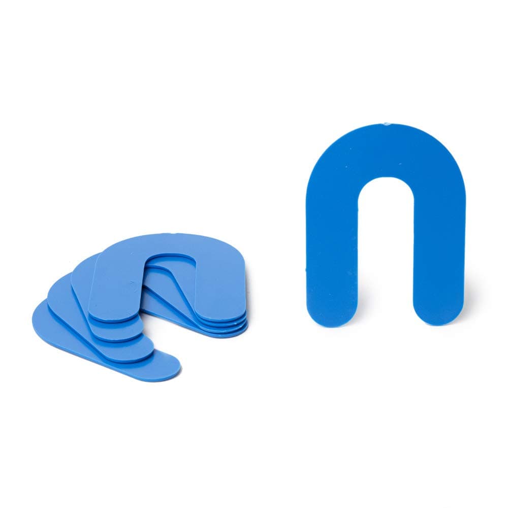 1/16" x 1-1/2" x 2" Plastic Shims Structural Horseshoe U Shaped, Made in USA, Tile Spacers, Blue, Qty 100 by Bridge Fasteners…