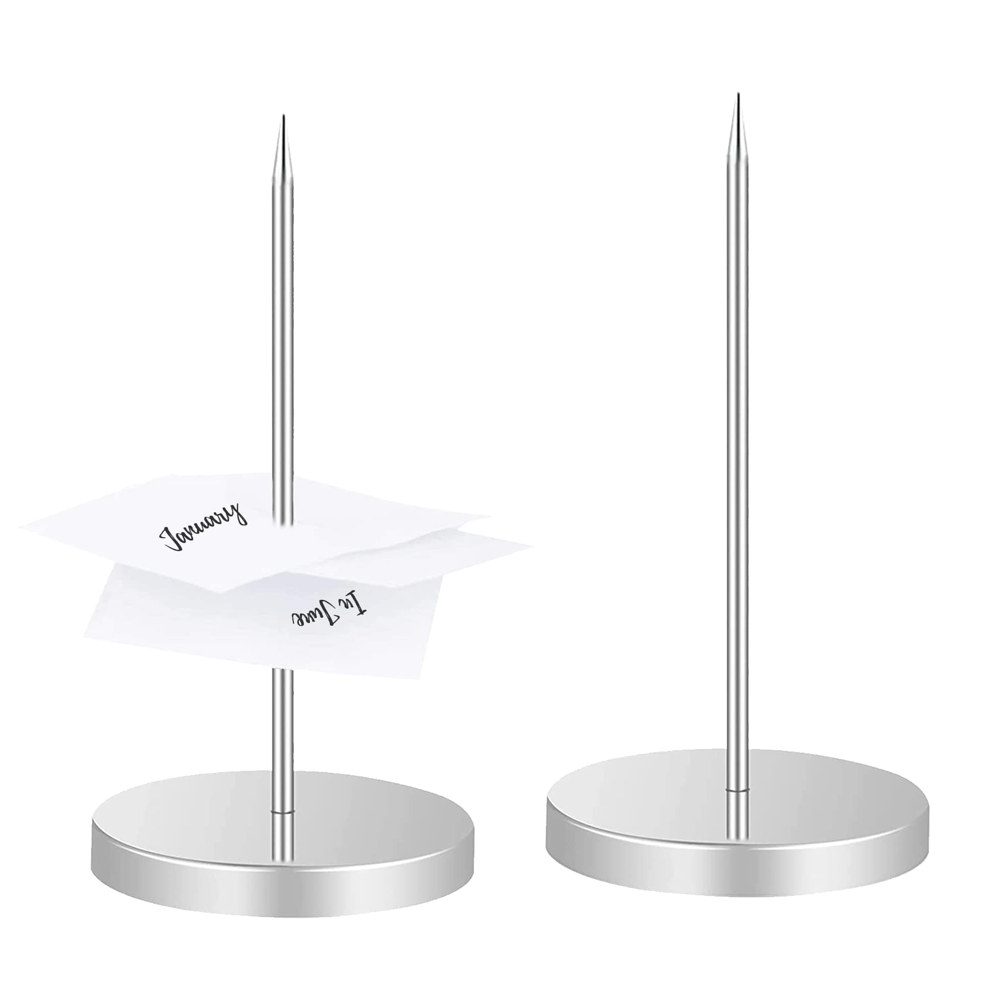 2 Pcs Receipt Spike Durable Receipt Holder for Home School Kitchen Restaurant Hotel Cashiers Waiters Paper Workers Convenient for Bill Packaging Receipt at Home School Kitchen Restaurant Hotel