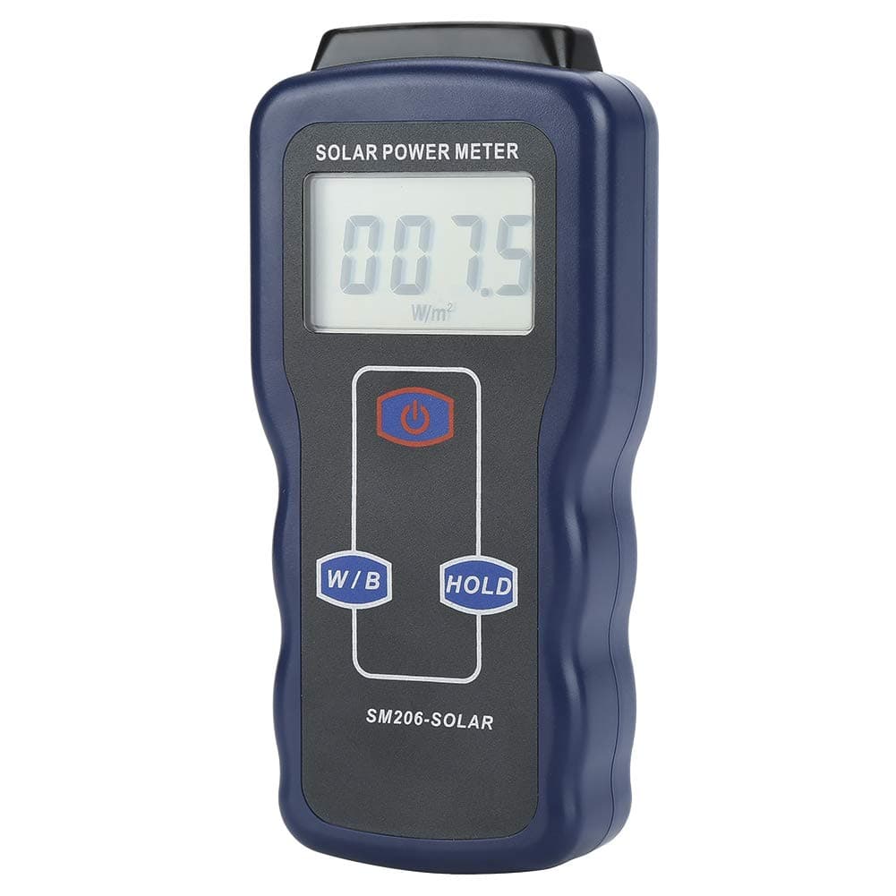 Digital Solar Power Meter, Digital Solar Energy Meter Sun Light Energy Measuring Tester Sun Light Radiation Testing Instrument Digital High Precision