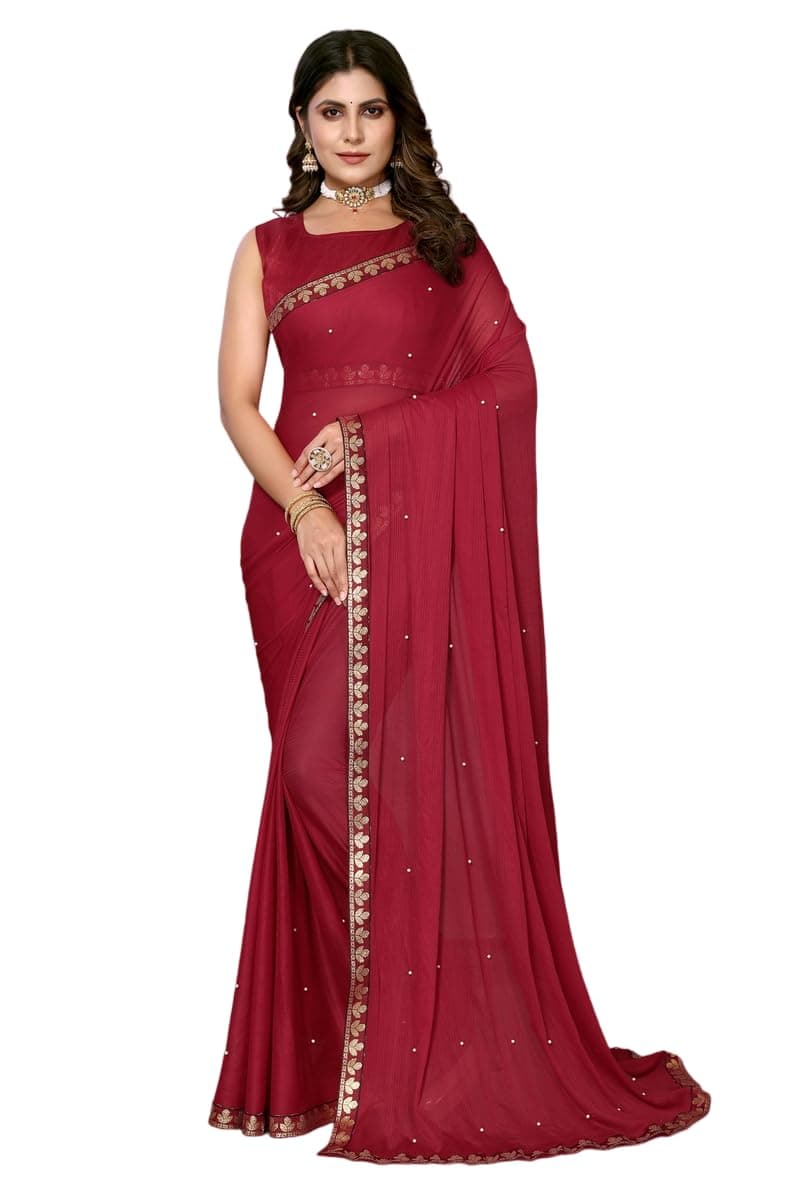 Womens Lycra Blend Saree
