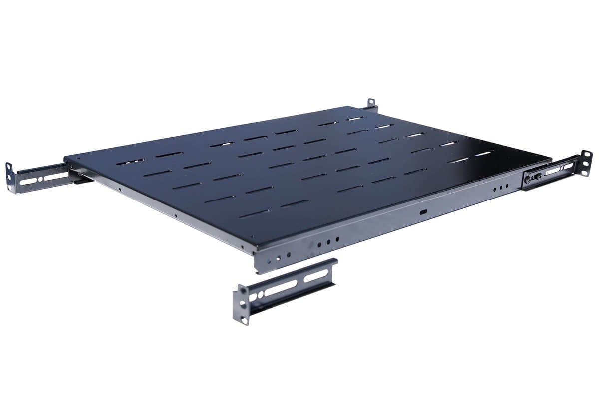 Fixed Rack Server Shelf 1U 19 Inch Shelves 4 Post Rack Mount Adjustable Deep for Server Network Rack (21.5-28Inch Depth)
