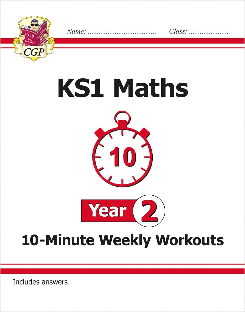 KS1 Year 2 Maths 10-Minute Weekly Workouts (CGP Year 2 Maths)