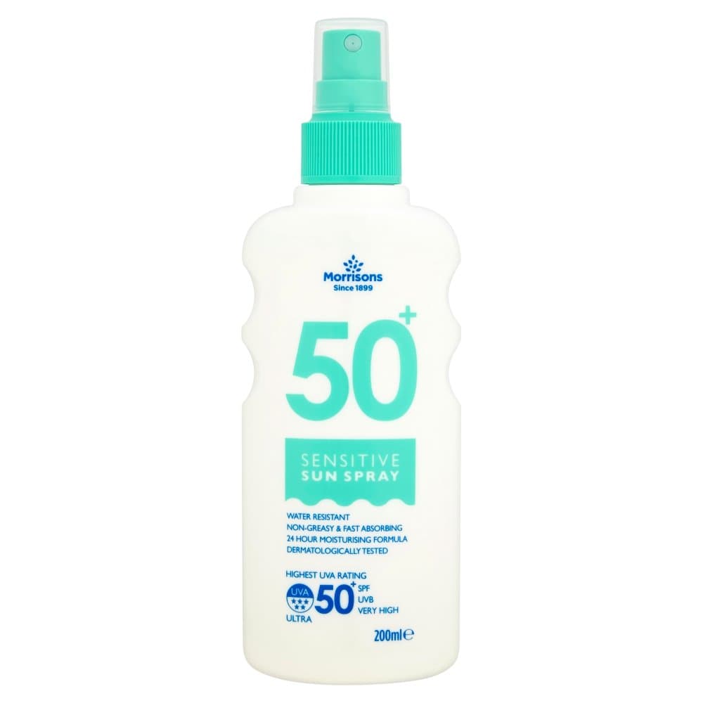 Morrisons Sensitive Sun Spray SPF50, 200ml