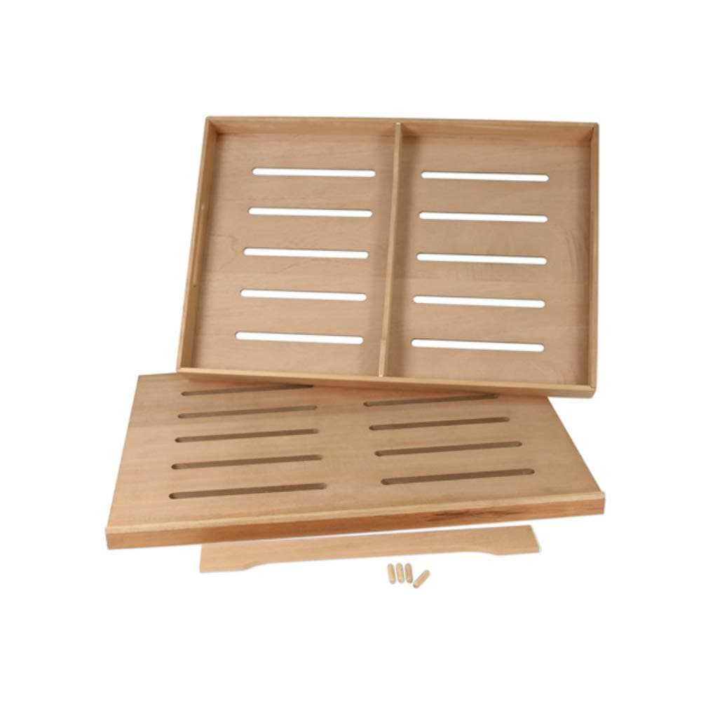 Additional Shelf Kit for HUM-2000 Towers, Spanish Cedar, 1 Tray, 1 Shelf, 1 Divider, 4 Pegs