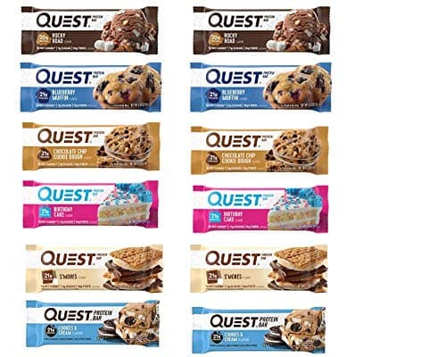 Quest Protein Bars (Mixed Case- 6 Flavours x 2) High Protein, Low Carbs, Gluten Free, Keto Friendly