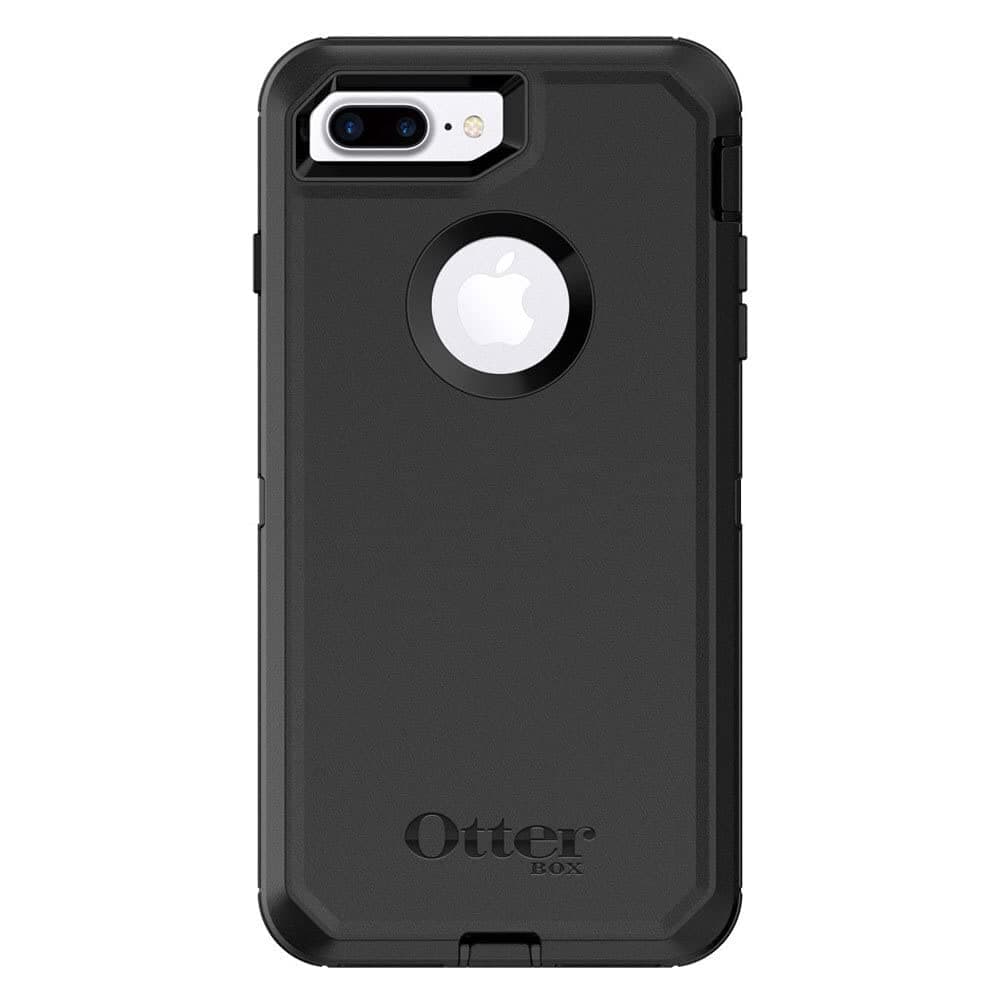 IPhone 8 PLUS & IPhone 7 PLUS (ONLY) Defender Series Case - BLACK, Rugged & Durable, with Port Protection, Includes Holster Clip Kickstand