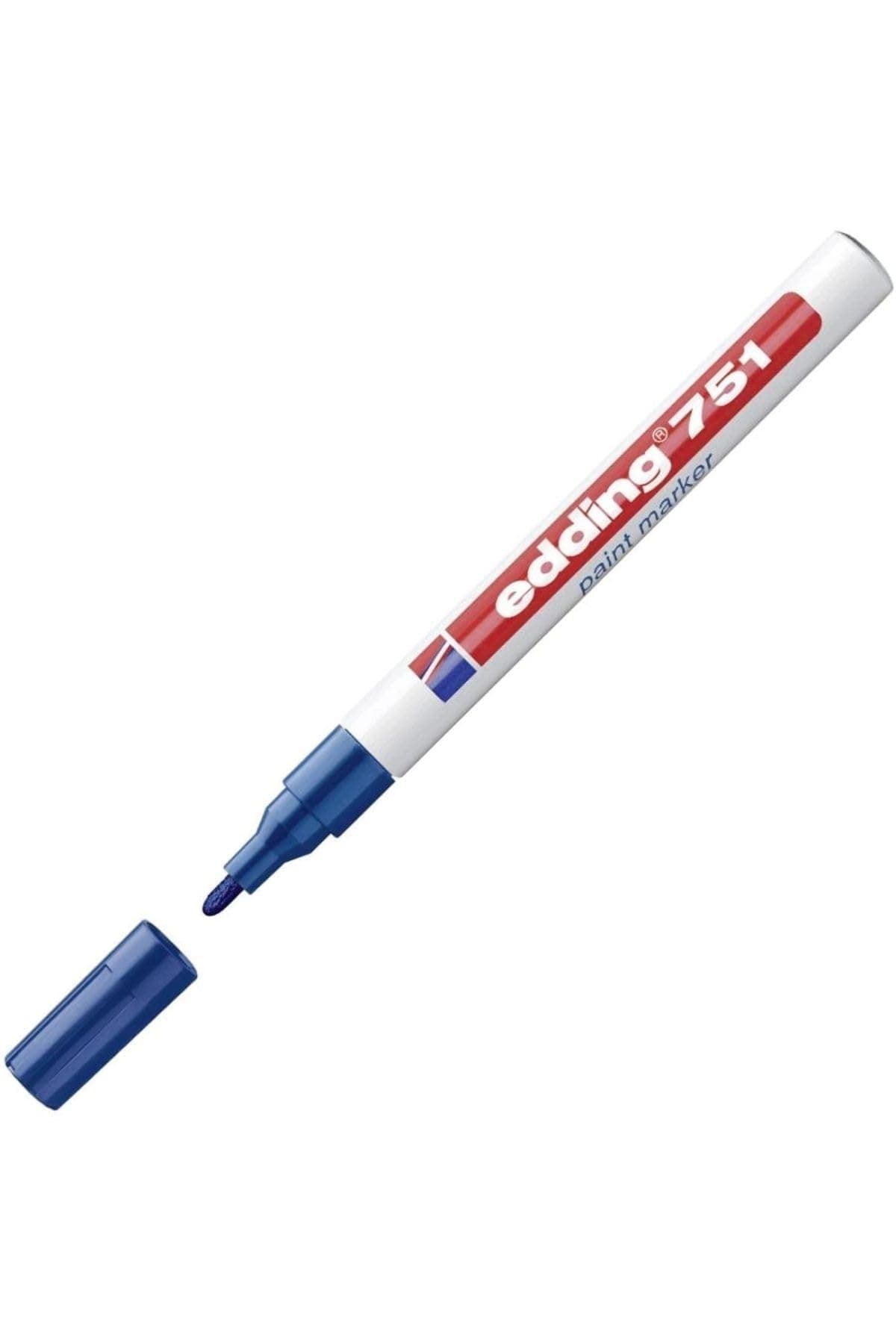 751 paint marker - blue - 10 pens - round tip 1-2 mm - paint marker for marking and labelling metal, glass, rocks or plastic - heat-resistant, permanent, smudge-proof and waterproof