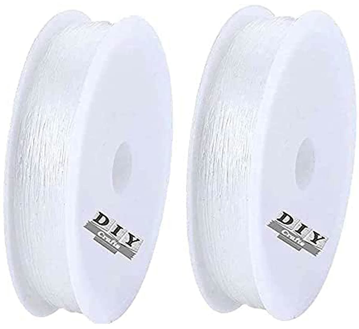 DIY Crafts 1 Roll 10 Mtr, Clear Roll, Stretchy Clear Elastic Stretch Crystal Thread String Cord for DIY Necklace Jewelry Making and Craft Bracelet Beads THR(1 Roll 10 Mtr, Clear Roll)