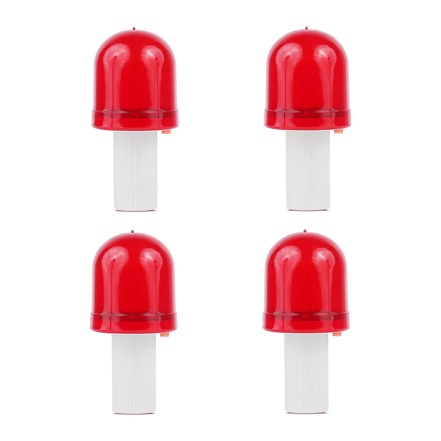 BATTIFE 4 Pack Traffic Cone Flasher Warning LED Light, Roadblock Lamp 360 Degree Visible with 3 Flashing Modes for Collapsible Traffic Safety Cones, Parking, Camping and Emergency