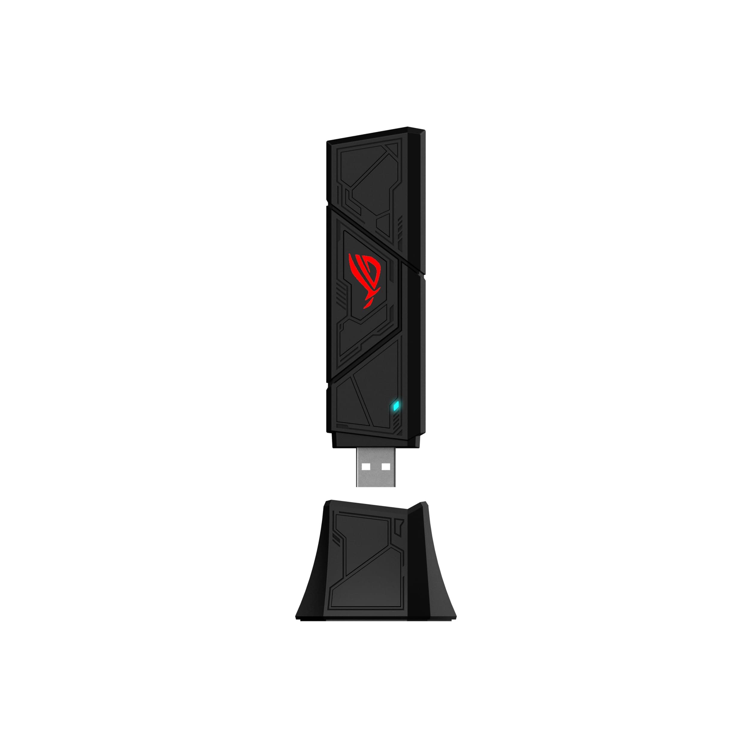 ROG USB-BE92 Tri-Band BE6500 WiFi 7 USB Adapter, 6GHz Band, Support 4096-QAM, Multi-Link Operation (MLO), Compatible with Type A and C, WPA3 Network Security