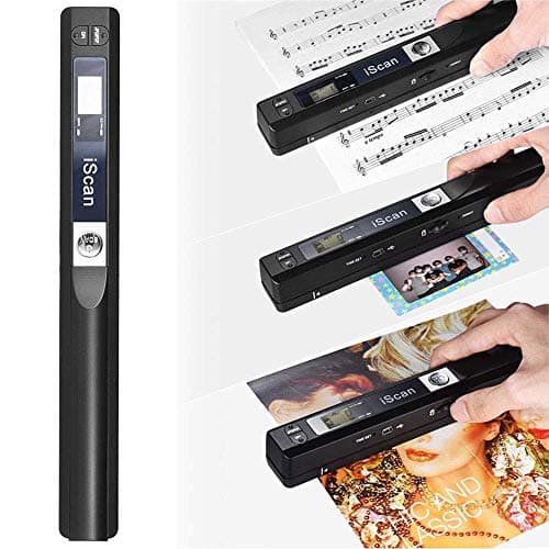 Portable Document & Image Scanner/USB Mobile Scanner 900DPI Color & Mono (For Business, Photo, Picture, Receipts, Books, JPG / PDF Format Selection, Micro SD Card required but not included)
