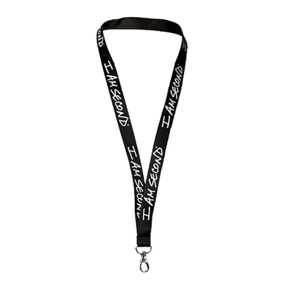 I Am Second Black Polyester Lanyard with Metal Swivel Hook By E3 Resources