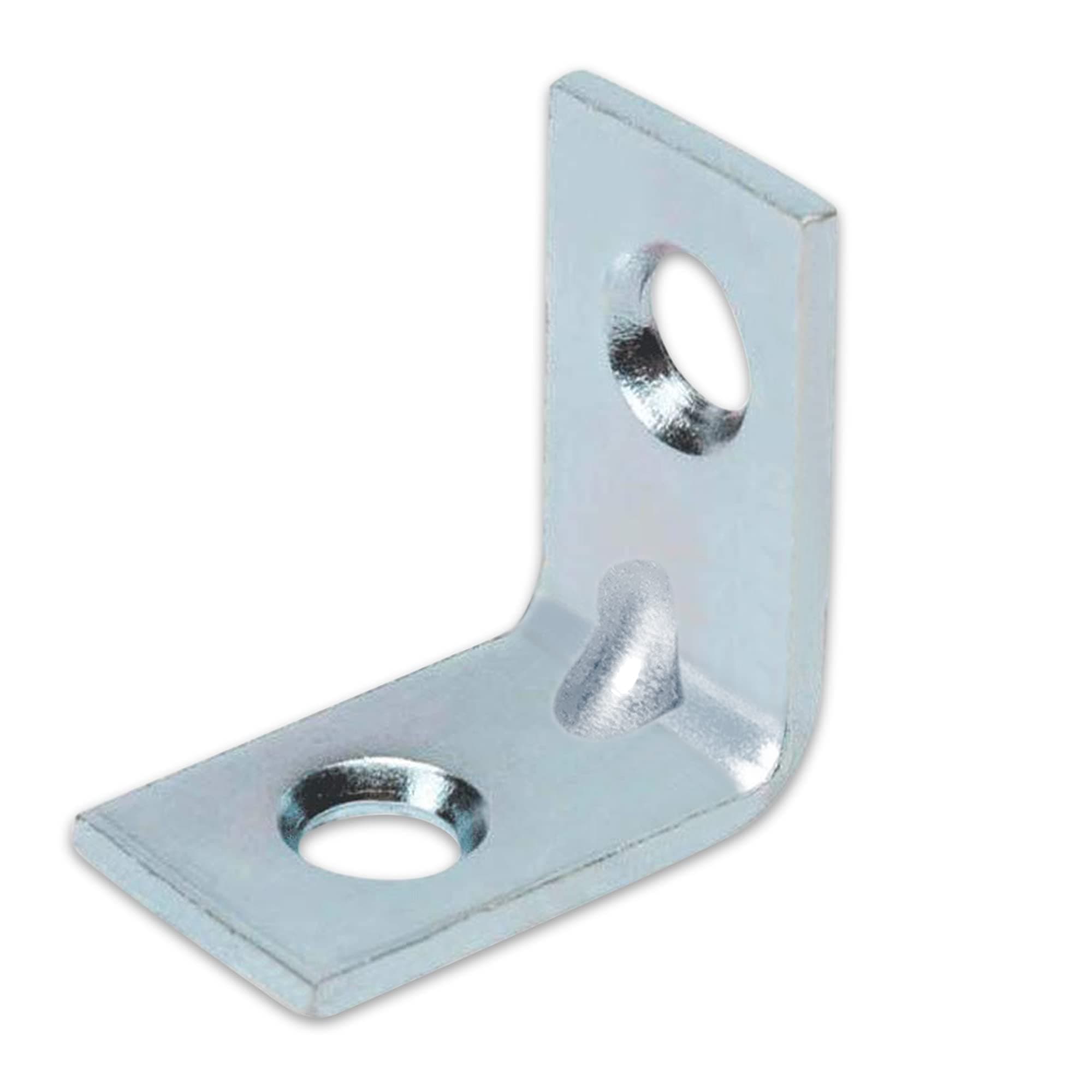 IMPEX Angle Bracket for Reinforcing Chairs and Tables | Pack of 24 |Shelf Bracket |Zinc Plated L Shape Bracket | Solid Shelf Support Joint Right Corner Brace (25 X 25 MM)