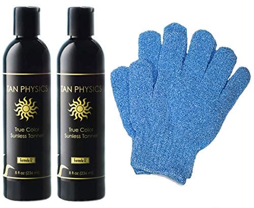 Tan Physics True Color Tanner (2 Pack) w/FREE Exfoliation Gloves