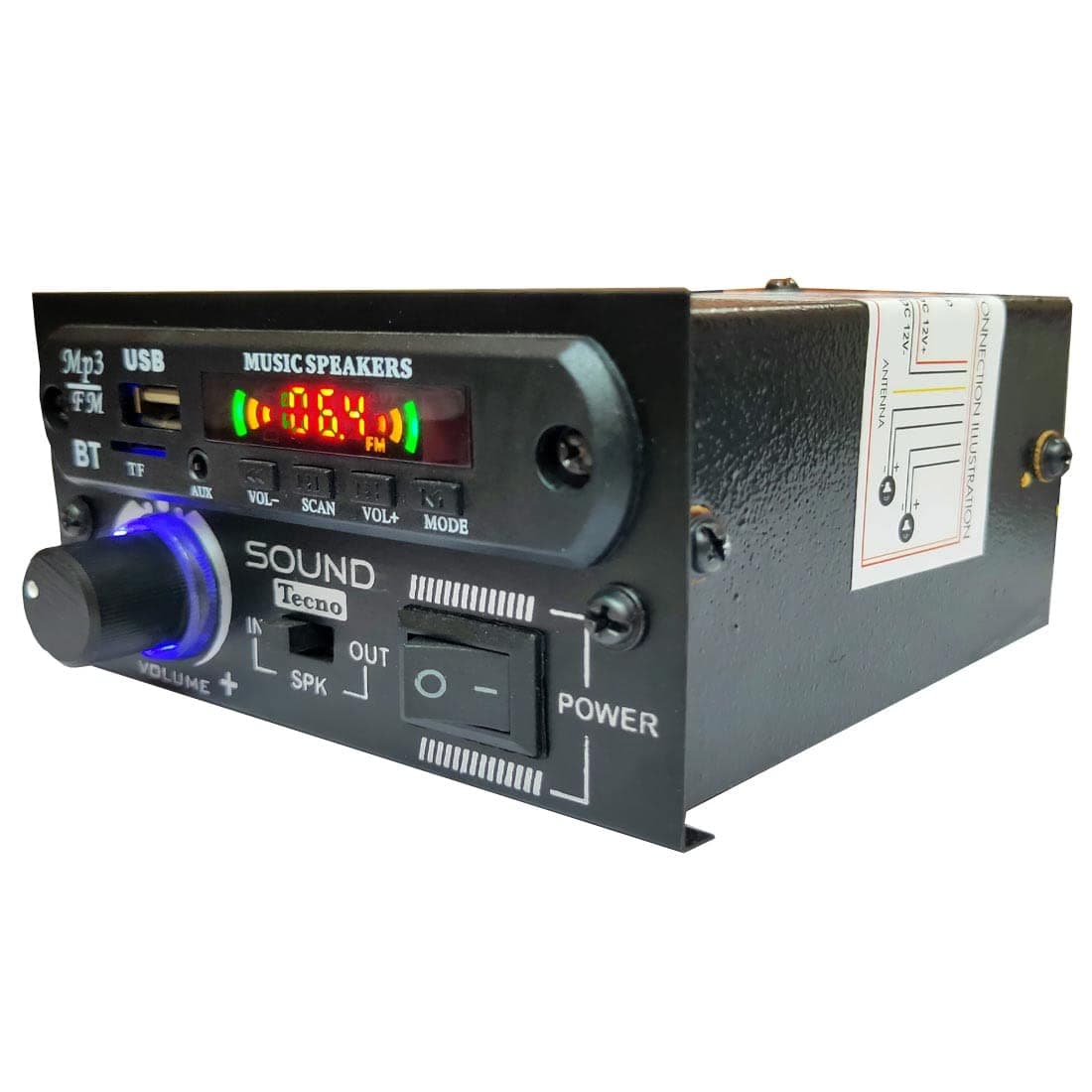 Sound Tecno ST-002 Bluetooth/FM/USB/AUX/AC/DC Player Home Audio MP3 Player