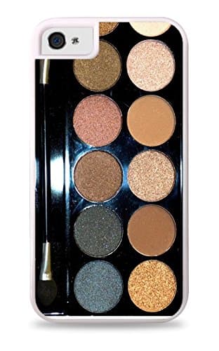 Trendy Accessories Makeup Eyeshadow Palette Design Pattern Print Cover White Silicone Case for iPhone 5C