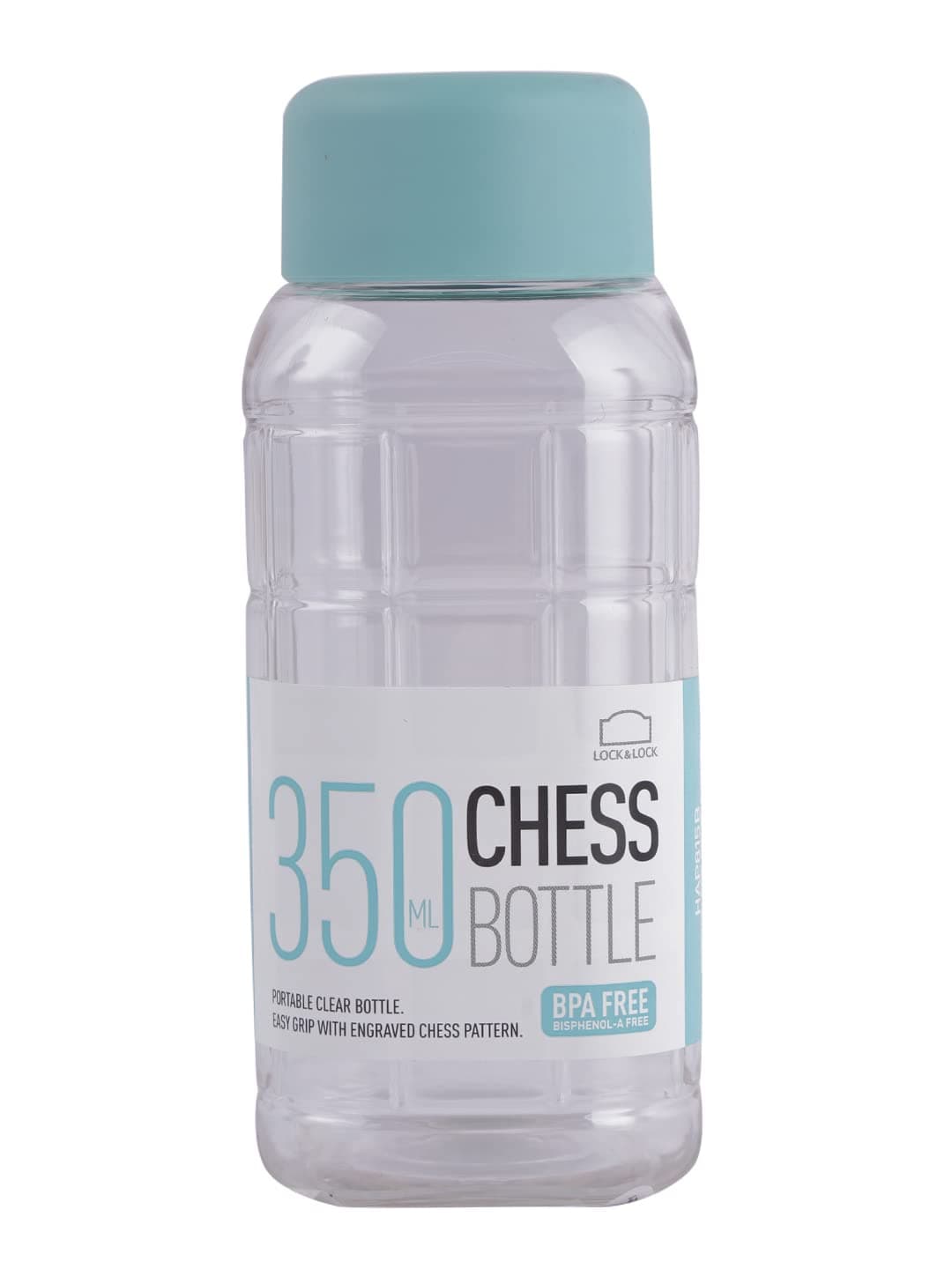 Lock & Lock Plastic Chess Water Bottle, 350ml, Blue
