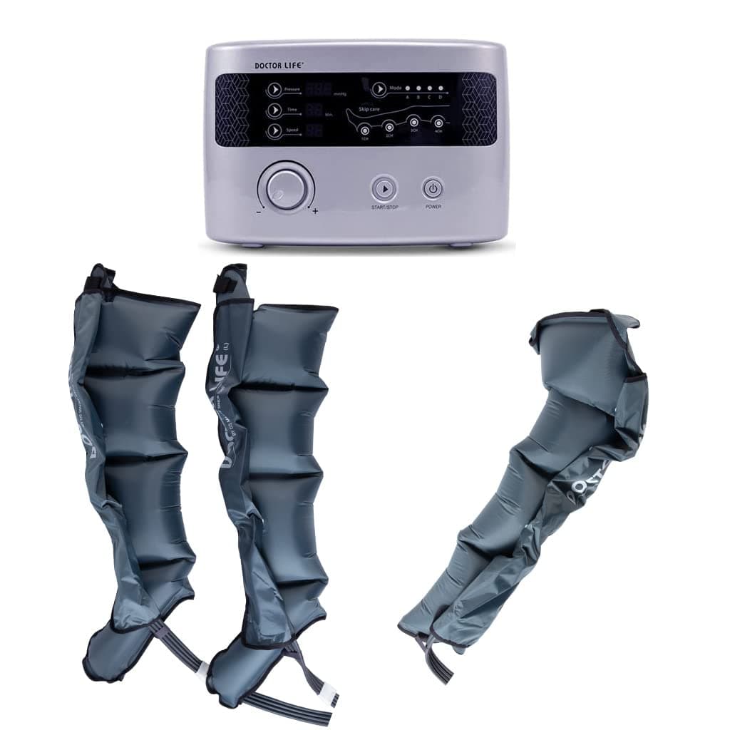 DOCTOR LIFE LX9max - Sequential Air Compression Recovery System : Device + Legs (2XL) + Arm, FSA-HSA Approved, Improved Blood Circulation, Fast Recovery