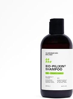 Scandinavian Biolabs Bio-Pilixin® Hair Strength Shampoo For Men | Strengthens Hair, Eliminates Greasiness, Balances Scalp, Dermatologically Tested, Made in Denmark, 250 mL / 8.8 Oz