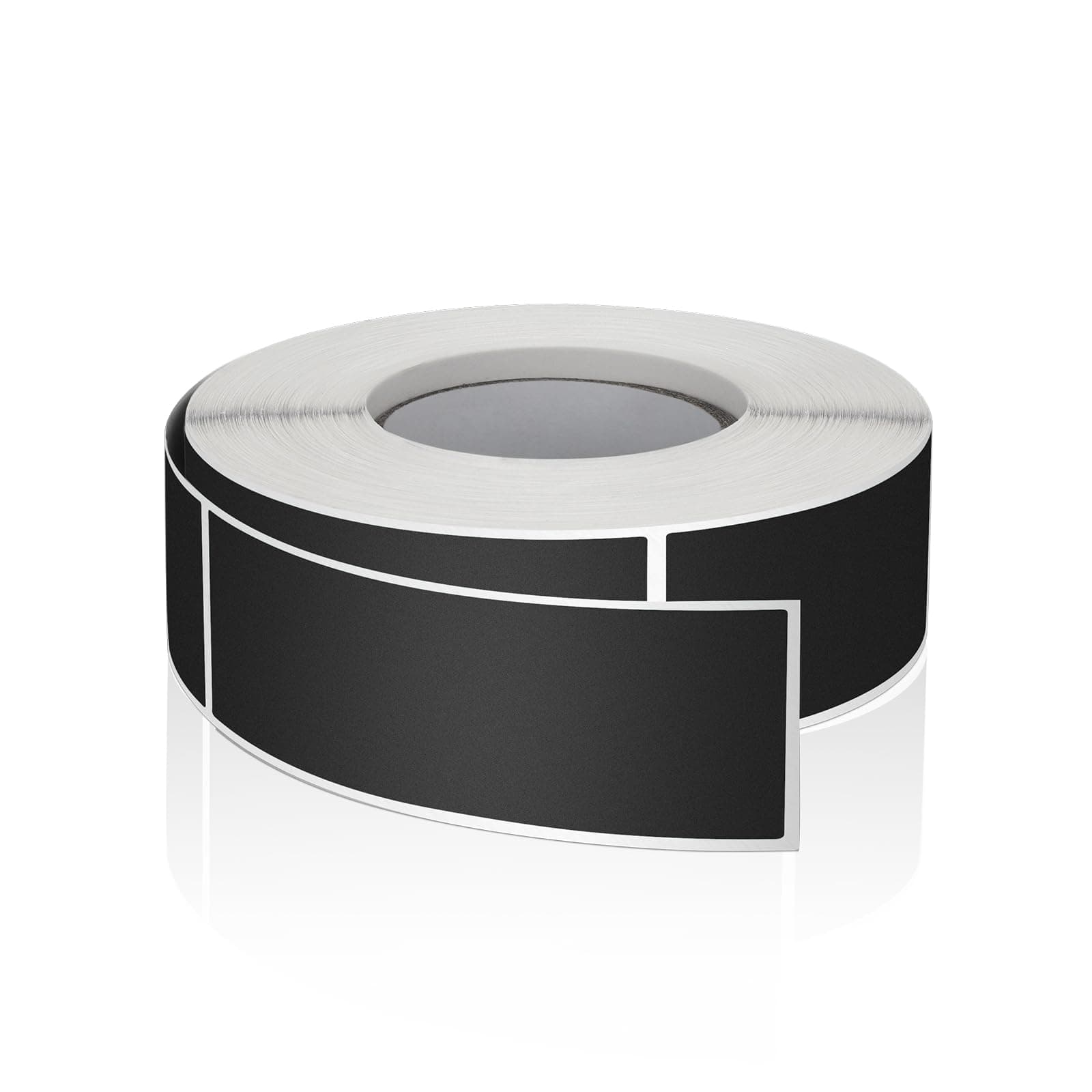 Black Rectangle Stickers 7.6 x 2.5 CM Colour Code Labels Vinyl Stickers Roll Self-Adhesive Waterproof Removable of 500 pcs