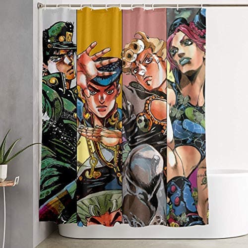 Wrenho Polyester Basic Anime Style Curtain for Bathroom Waterproof Shower Curtain 60x72 Inch