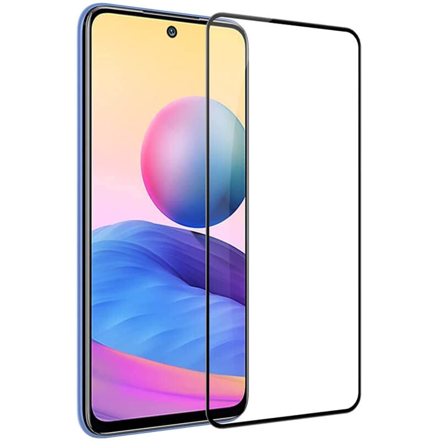 EMODIL Xiaomi Redmi 10 / Note 10 5G / Note 10T 5G / Poco M3 Pro 5G Screen Protector Tempered Glass Full Glue Edge-to-Edge Protector ®