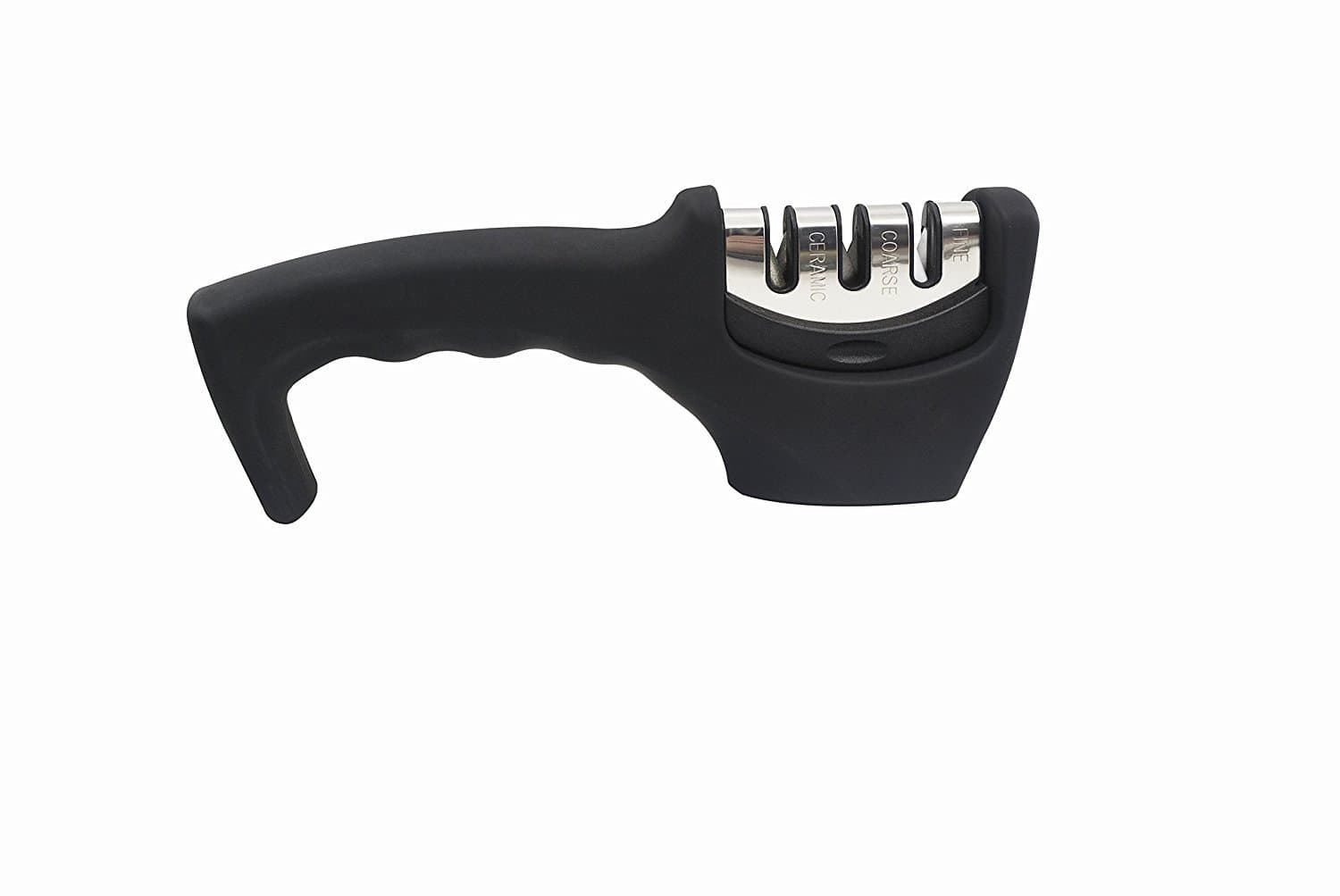 Knife Sharpener, Vievogue Multi-functional 3 Stage Knife Sharpening System, Home Kitchen Knives Sharpening Tool for Straight and Serrated Knives (Black)