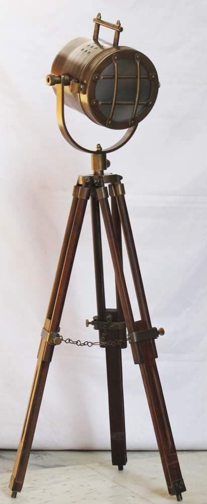 Max Engineering Enterprises Nautical Searchlight W/Tripod Collectable Search Light Stand Spot Light Studio Table Lamp