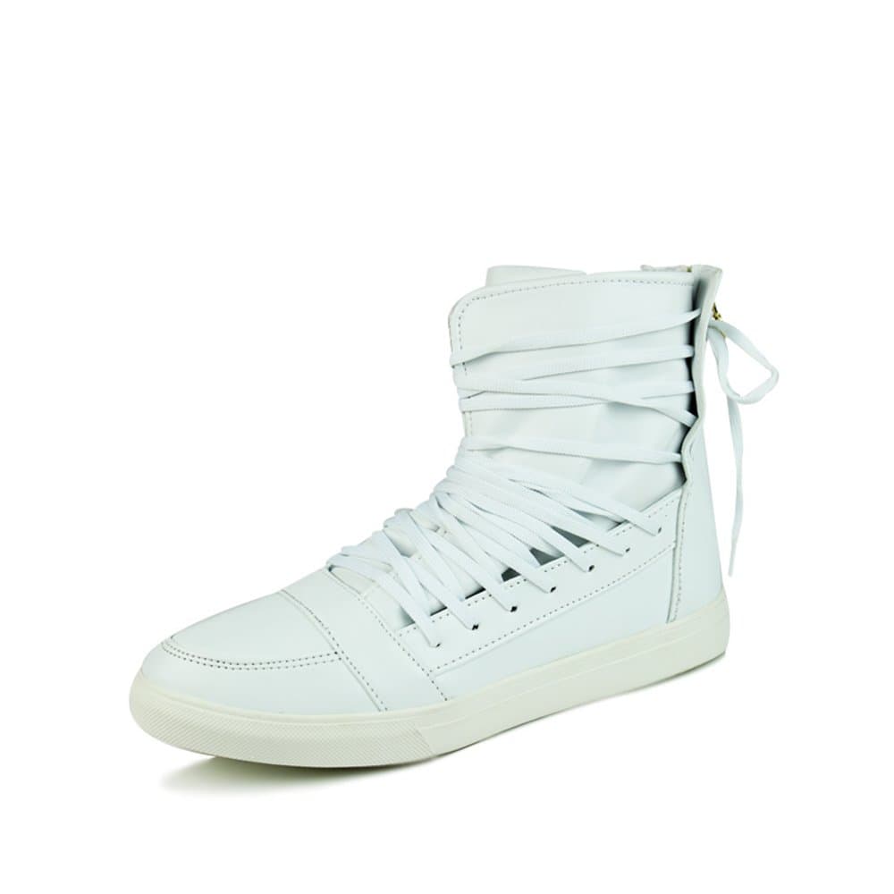 Black Red White Men Ankle Boots Flat Heel Men Boots Hip Hop Dance Shoes