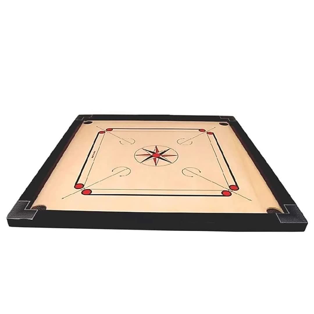 カリンドリ木製カロムボード コインとストライカー付き