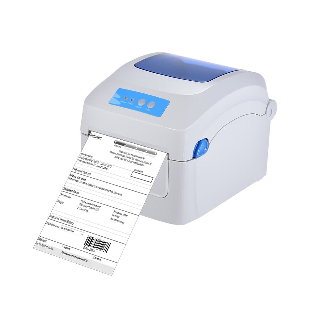 GprinterGp-1324D Thermal Printer 1D 2D Qr Barcode Label Address E-Waybill Printing 8Inch Fast Speed 20-118Mm Width With External Label Entrance For Express Logistics Warehouse Parcel Post