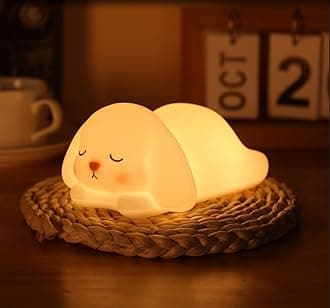 ZKLiLi Bunny Night Light for Kids Lamp, 16 Colors Lamp Cute, Dimmable Baby Night Lights for Nursery,Silicone Rechargeable Nightlight for Kids Room, Kawaii Room Decor