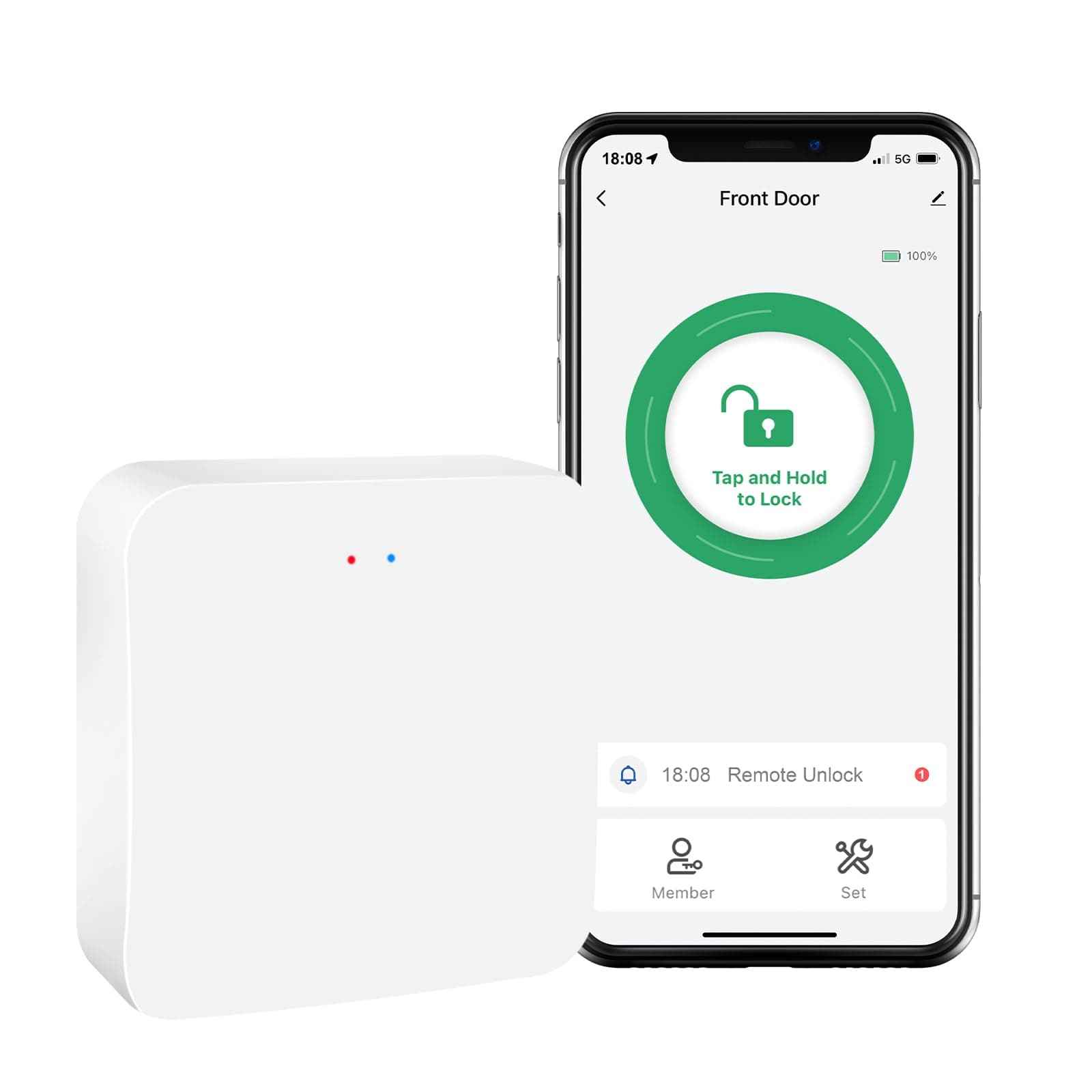 WiFi Gateway,Nice Digi Gateway for Yamiry Smart Lock, Compatible with Tuya,Smart Life App,Remotely Control Keyless Entry Door Lock,Compatible with Alexa to Voice Control Smart Door Lock