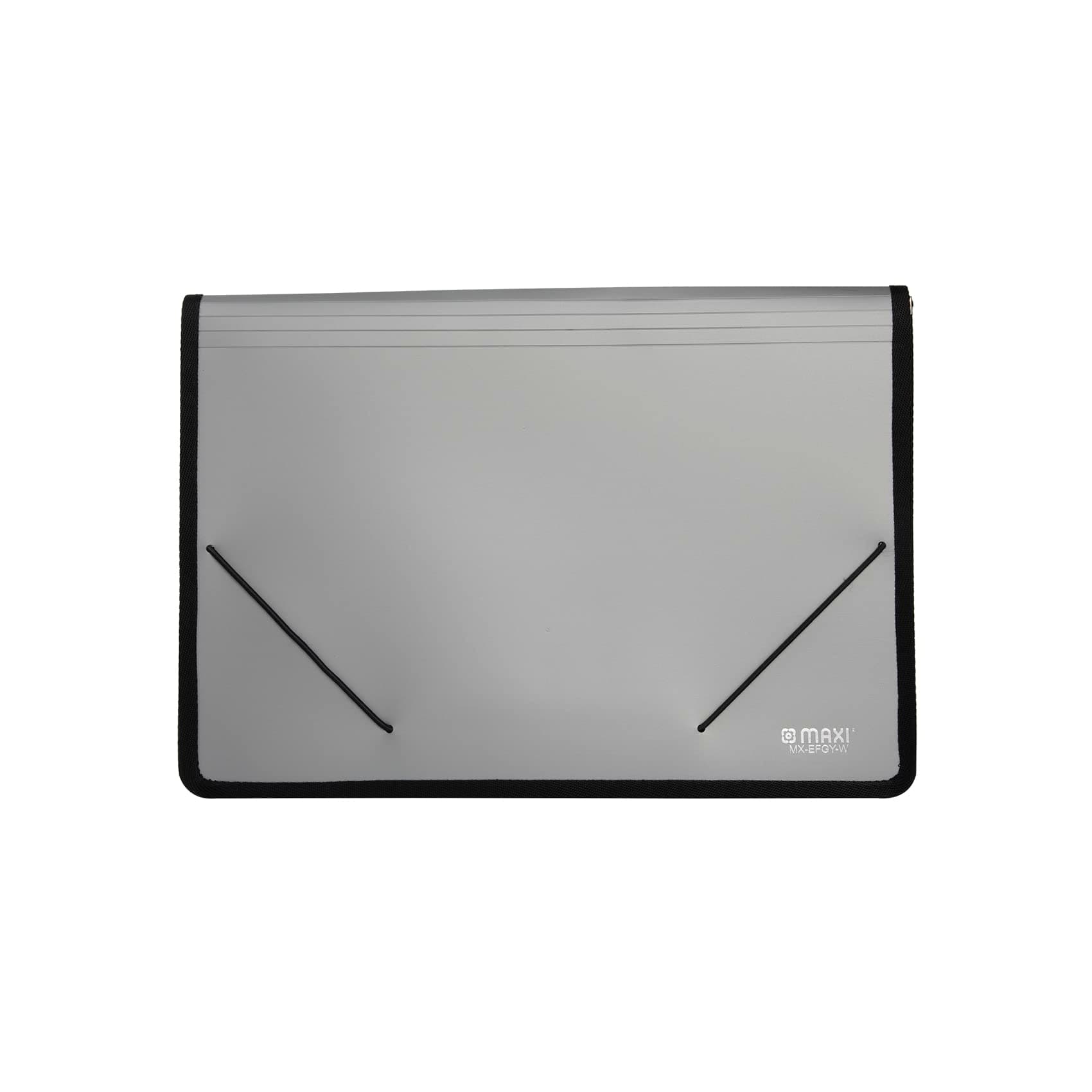 Maxi 13 Grids Expansion File Without Handle Grey,13 Pockets Expanding Folders, Portable Accordion A4 Expandable Organizer