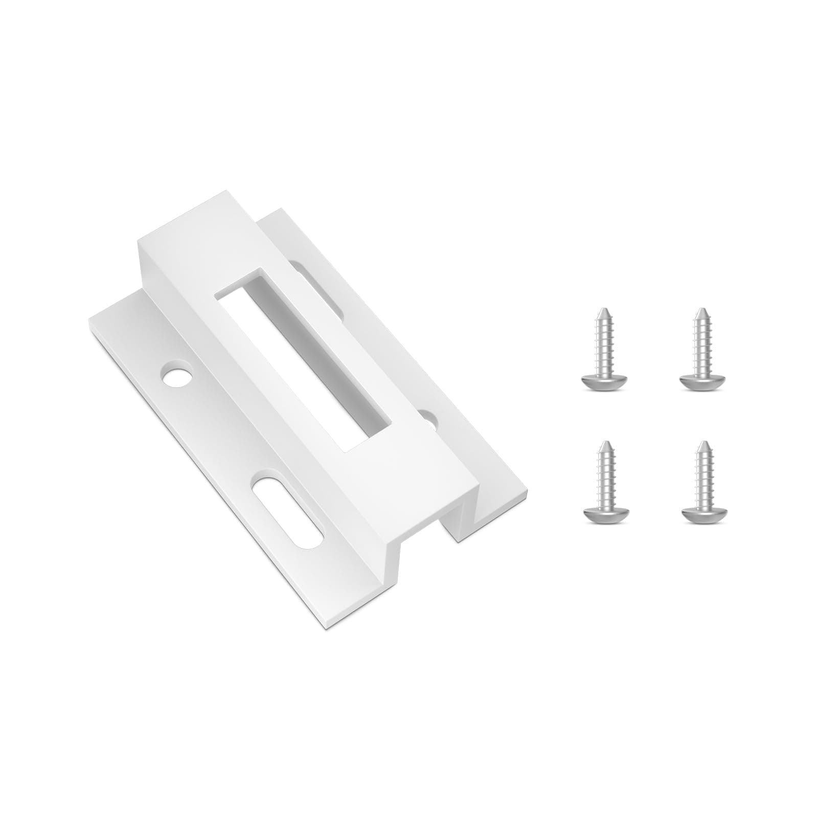 Patio Sliding Door Keeper／Hook Style Latch／E 2124 Latch Lock Replacement Pella,Micron 1200 Series,Viking Doors and Other Sliding Glass Doors,Extruded Aluminum (White) (1 Pack)