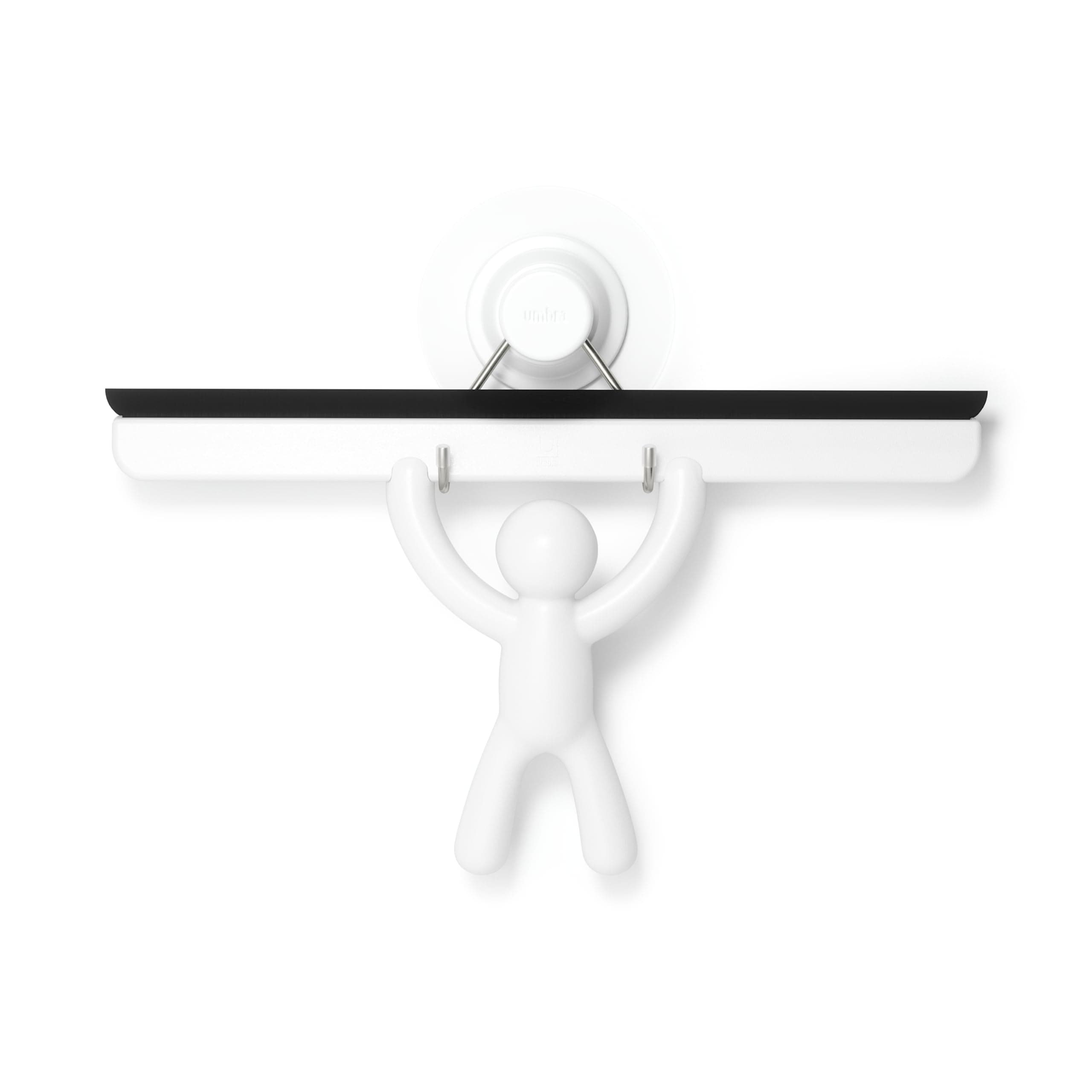 Umbra Buddy Bathroom Squeegee for Shower, Mirror, Window - Adhesive Storage Hook Included