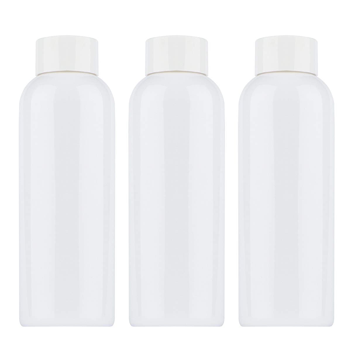 Sdootbeauty 10oz Empty Shampoo Bottle, Refillable Plastic Bottles with Caps for Soap, Conditioner, Lotions, Creams, 3 Pack White