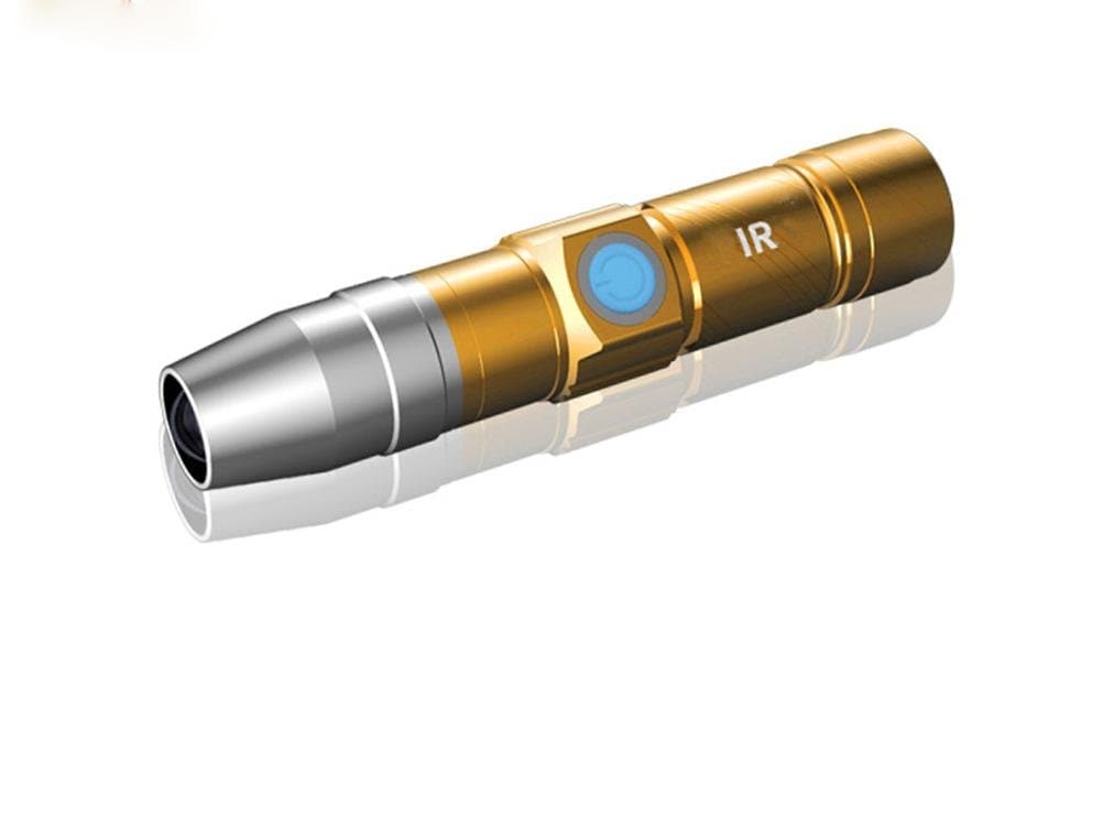 GJY LED FLASHLIGHTFluorescent Test Pen Rechargeable Flashlight Inspection Test Silver Light Agent Fluorescent Dedicated Uv Light , Gold,gold