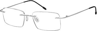 Eyekepper Frameless Reading Glasses for Men Reading - Rectangle Rimless Reader Eyeglasses Silver +3.50