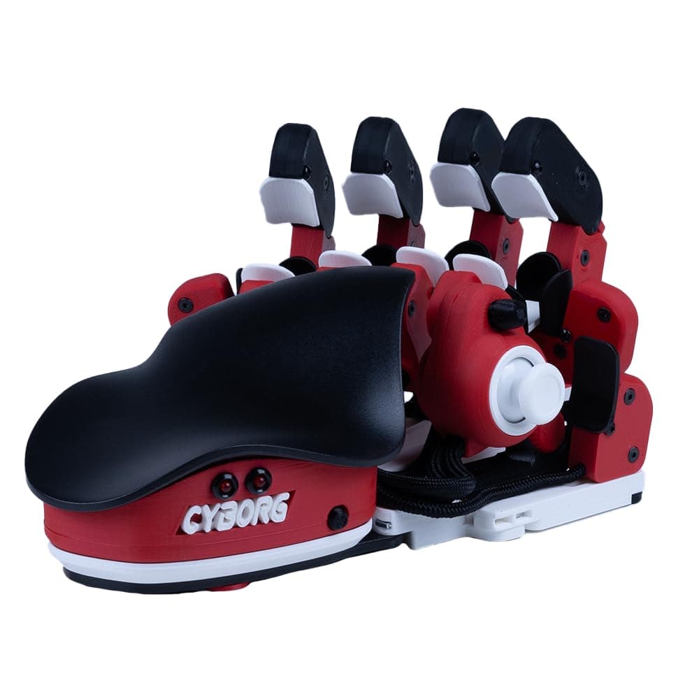 AZERON Cyborg Gaming Keypad – Programmable One Handed Keyboard for PC Gaming – with Analog Thumbstick and 29 Programmable Keys – 3D Printed Keypad – for Righties (Beast)