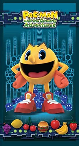 "Pacman and The Ghostly Adventures" Bright Cotton Fabric Panel (Great for Quilting, Sewing, Craft Projects, a Child's Quilt & More) 44" x 23" Wide