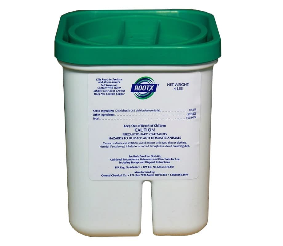 4 LB. Jar (No. Funnel/Applicator) Foaming Root Control for Sewer Lines and Septic System