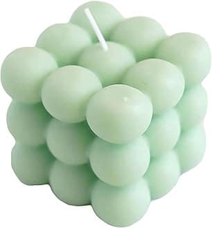 Scented Bubble Cube Candles, Cube Soy Wax Candles, Bubble Candles, Aesthetic Home Decor Candles, for Home Use and Gifting (Green)
