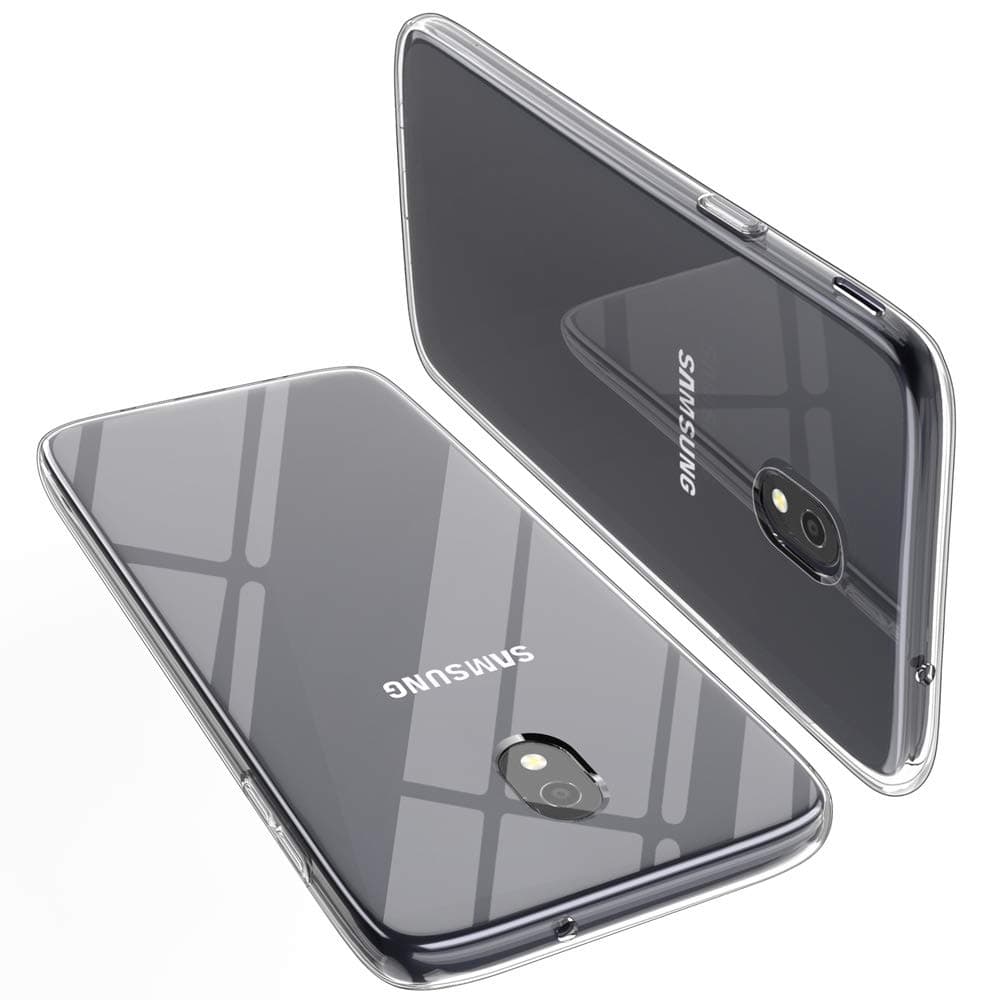 for Galaxy J7 Crown 2018 Phone Case Clear,Slim Thin Flexible TPU Scratch Resistant Rubber Soft Skin Silicone Protective Cover for Samsung J7 Refine/J7 V 2nd Gen/J7 Aero/J7 Aura/J7 Top/J7 Star (Clear)
