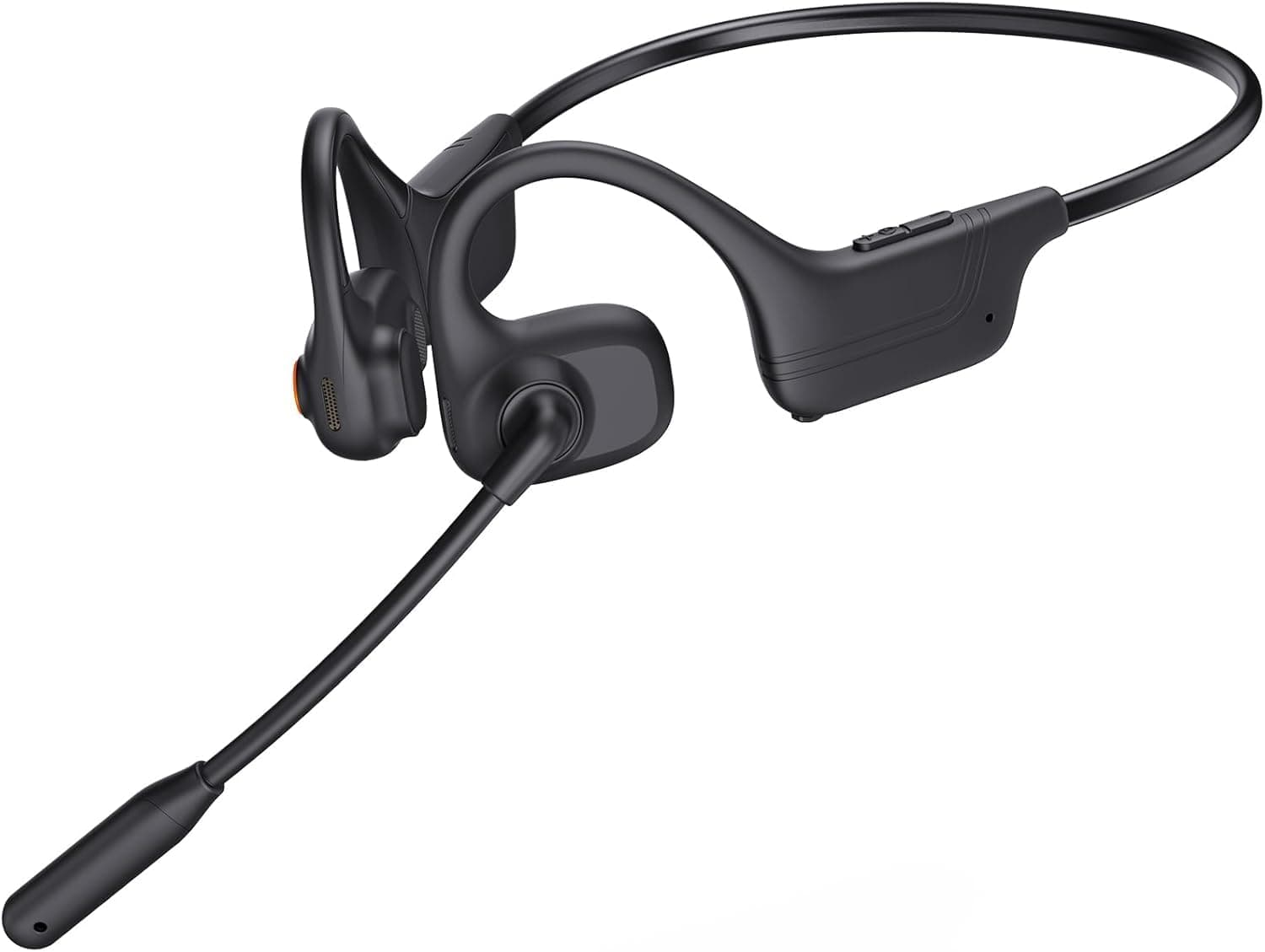 Open Ear Headphones with Mic, Bluetooth Headset with Microphone, AI Noise Cancelling Multipoint Connect Bluetooth 5.3 Headset, Sweatproof Wireless Headset for Work, Driving, Running, Workouts