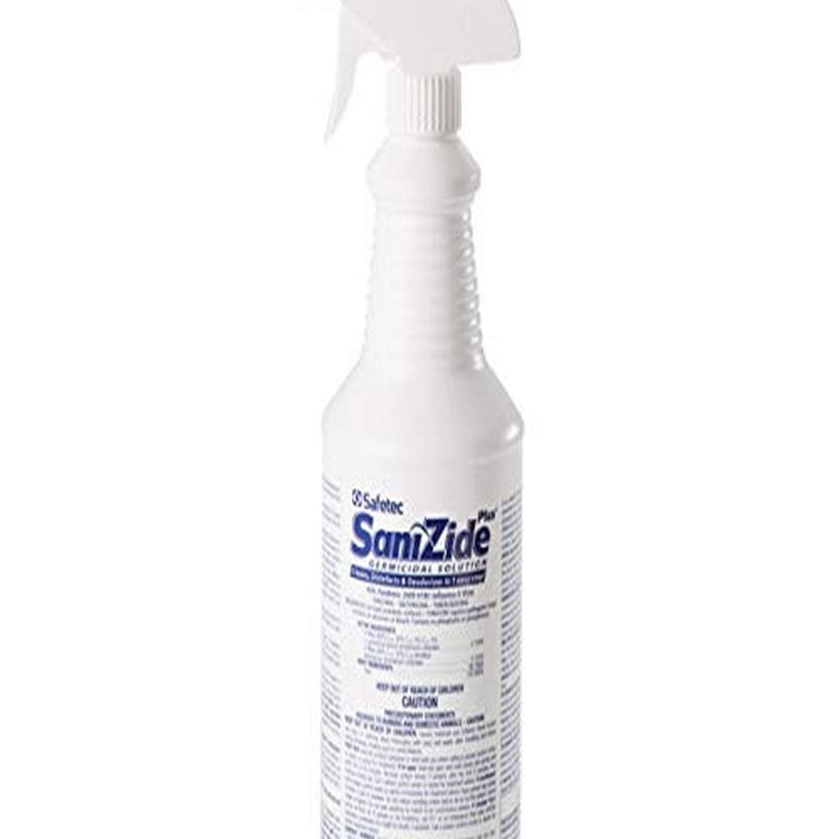 Safetec 34810 SaniZide Plus Germicidal Solution, 32oz. Spray, Plastic Bottle
